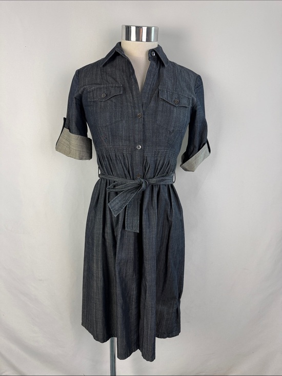 Theory Dresses & Skirts - THEORY DENIM SHIRT DRESS WITH BELT